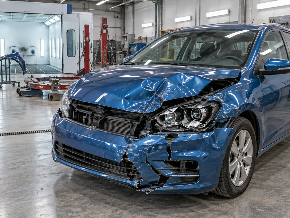 The car before the repair